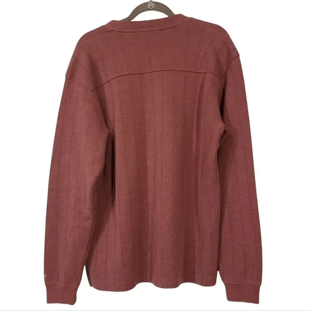 Columbia Mens Sweater Rust Brown Size Large Fall - Picture 2 of 5